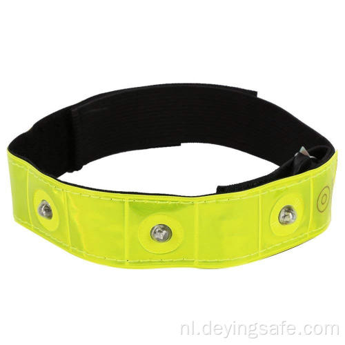 Reflecterende armband met led-verlichting aan de zijkant